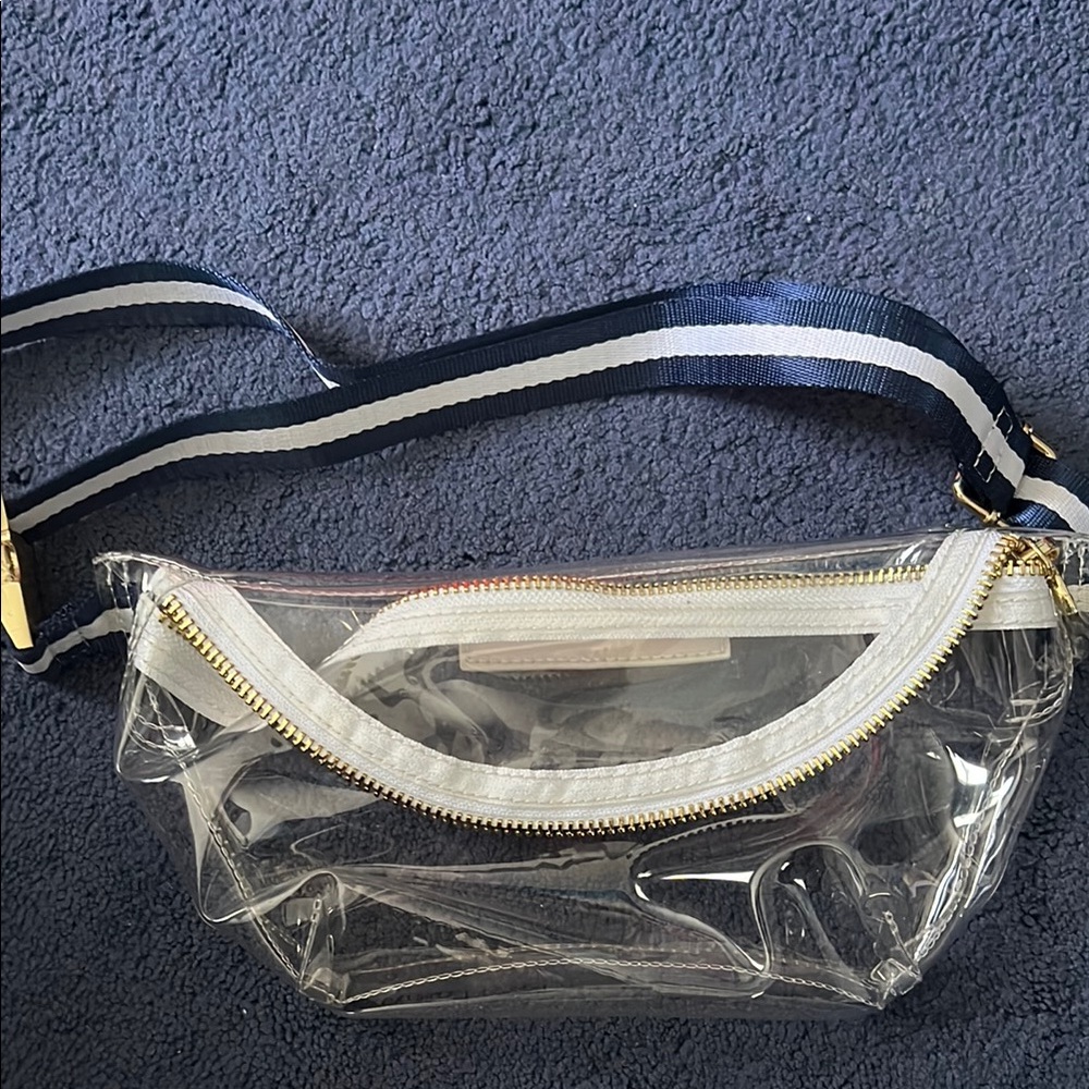 Stoney Clover Lane Clear Crossbody Bag wish Sapphire strap